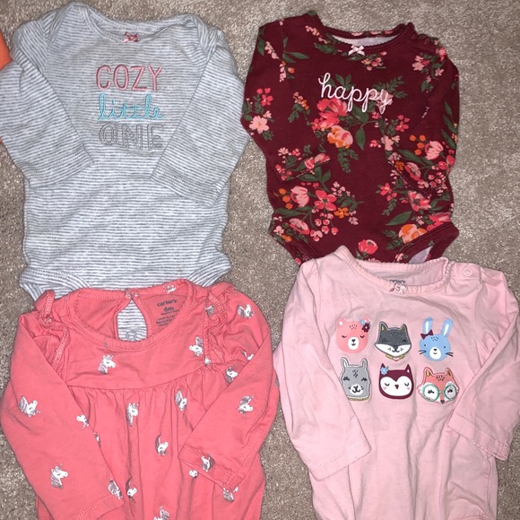 Girls 6mo Long Sleeve Onesie Bodysuits - Picture 3 of 9